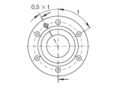 推力角接觸球軸承 ZKLF1255-2RS, 雙向，螺釘安裝，兩側唇密封