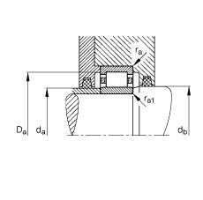 圓柱滾子軸承 NU1048-M1, 根據(jù) DIN 5412-1 標(biāo)準(zhǔn)的主要尺寸, 非定位軸承, 可分離, 帶保持架