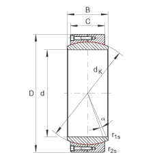 大的關(guān)節(jié)軸承 GE850-DW, 根據(jù) DIN ISO 12 240-1 標(biāo)準(zhǔn)，免維護(hù)