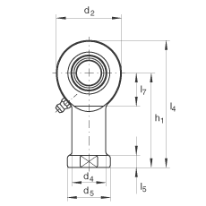 桿端軸承 GIL80-DO-2RS, 根據(jù) DIN ISO 12 240-4 標(biāo)準(zhǔn)，帶左旋內(nèi)螺紋，需維護(hù)，兩側(cè)唇密封