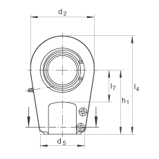 液壓桿端軸承 GIHRK90-DO, 根據 DIN ISO 12 240-4 標準，帶右旋螺紋夾緊裝置，需維護