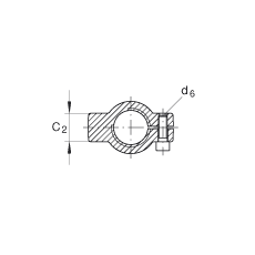 液壓桿端軸承 GIHNRK100-LO, 根據(jù) DIN ISO 12 240-4 標(biāo)準(zhǔn)，帶右旋螺紋夾緊裝置，需維護(hù)