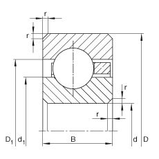 薄截面軸承 CSCC070, 深溝球軸承，類型C，運行溫度 -54°C 到 +120°C