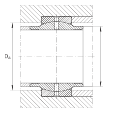 關(guān)節(jié)軸承 GE50-LO, 根據(jù) DIN ISO 12 240-1 標(biāo)準(zhǔn)，需維護(hù)