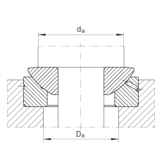 推力關(guān)節(jié)軸承 GE180-AX, 根據(jù) DIN ISO 12 240-3 標(biāo)準(zhǔn)，需維護(hù)