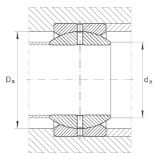 關(guān)節(jié)軸承 GE22-ZO, 根據(jù) DIN ISO 12 240-1 標(biāo)準(zhǔn)，英制尺寸，需維護