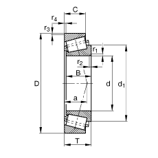 圓錐滾子軸承 30212-A, 根據(jù) DIN ISO 355 / DIN 720 標(biāo)準(zhǔn)的主要尺寸，可分離，調(diào)節(jié)或成對(duì)